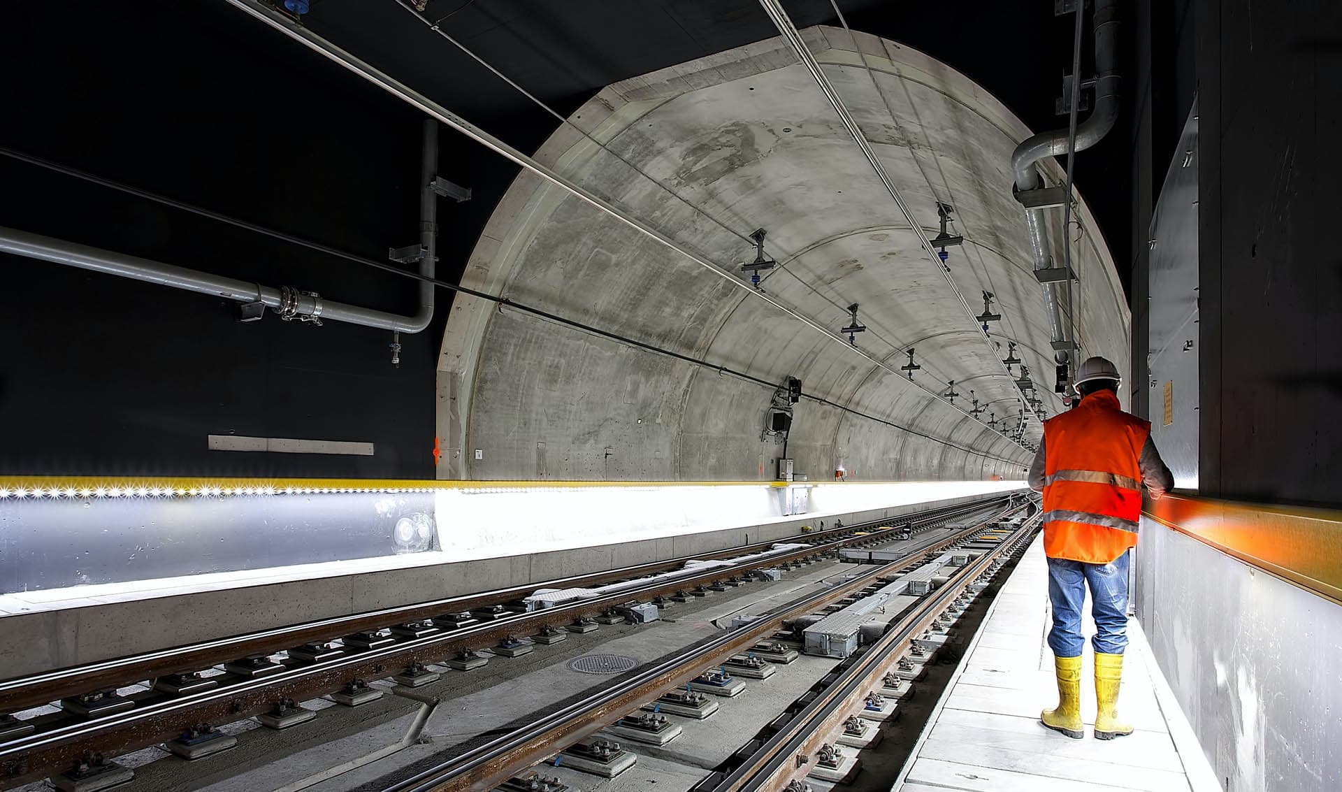 Construction Tunnel Background